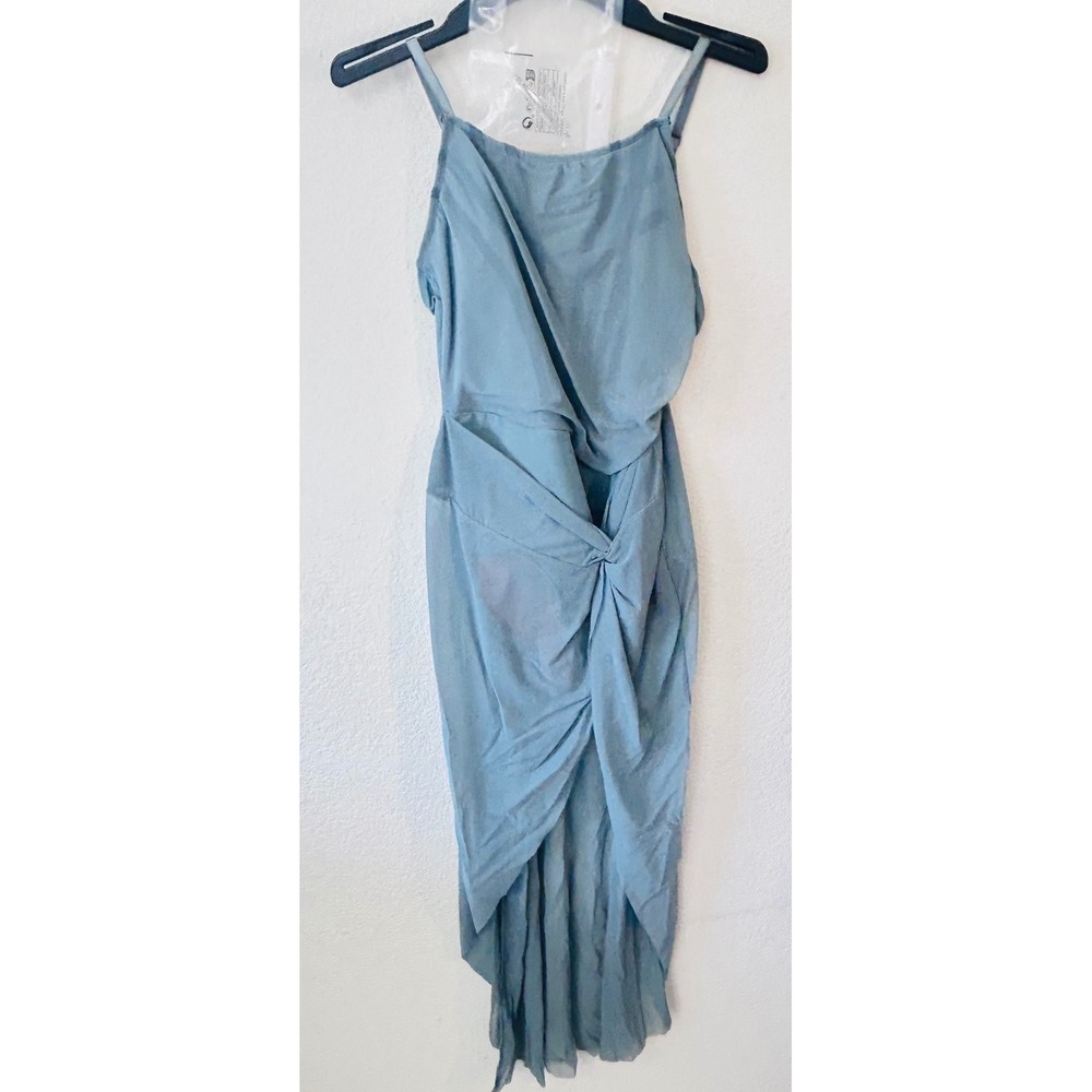 NWT Revolution Dance Mesh Draped Contemporary Lyrical Costume - Slate Blue SZ MA